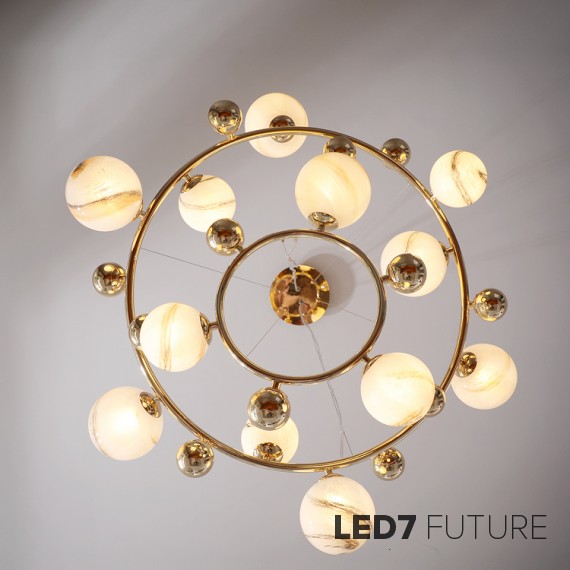 Loft Industry Modern - Space Gold Double Chandelier